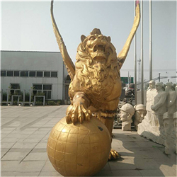 仿銅獅子雕塑 仿銅獅子雕塑