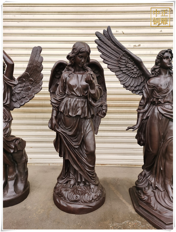 西方天使女銅雕塑 西方天使女銅雕塑