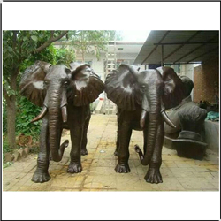 一對大型銅大象 一對大型銅大象