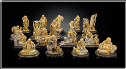壽山銅雕十八羅漢擺件 壽山銅雕十八羅漢擺件