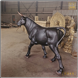 動(dòng)物園銅牛雕塑鑄造 動(dòng)物園銅牛雕塑鑄造