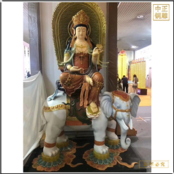 文殊普賢菩薩銅雕擺件 文殊普賢菩薩銅雕擺件