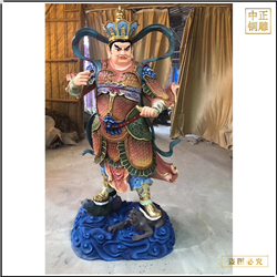 彩繪純銅四大天王制作價格 彩繪純銅四大天王制作價格