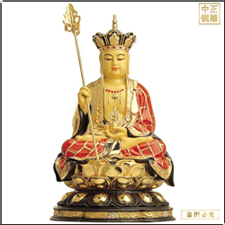 純銅家用地藏王擺件 純銅家用地藏王擺件