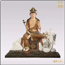 2米文殊普賢銅像 2米文殊普賢銅像