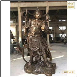 寺廟貼金彩繪韋陀佛像 寺廟貼金彩繪韋陀佛像