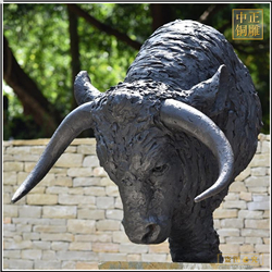 室內(nèi)黃銅牛雕塑 室內(nèi)黃銅牛雕塑