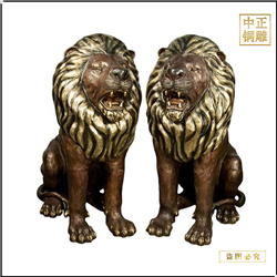 一對銅獅子圖片 一對銅獅子圖片