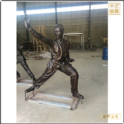 練跆拳道人物雕塑鑄造 練跆拳道人物雕塑鑄造