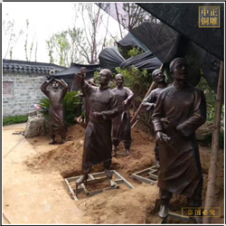 古代迎親人物雕塑鑄造 古代迎親人物雕塑鑄造