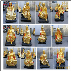 純銅十八羅漢佛像 純銅十八羅漢佛像