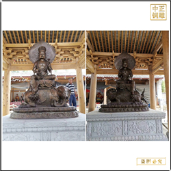 文殊普賢坐大象銅佛像鑄造 文殊普賢坐大象銅佛像鑄造