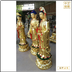 訂購(gòu)寺廟西方三圣銅佛像 訂購(gòu)寺廟西方三圣銅佛像