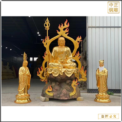 鎏金大型地藏王佛像加工 鎏金大型地藏王佛像加工