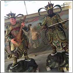 純銅四大天王銅佛像定制 純銅四大天王銅佛像定制