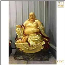 貼金彩繪坐十八羅漢銅佛像 貼金彩繪坐十八羅漢銅佛像