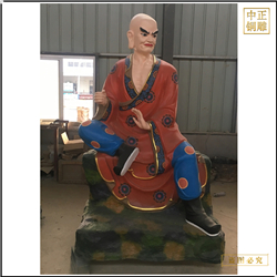 彩繪十八羅漢銅雕塑 彩繪十八羅漢銅雕塑