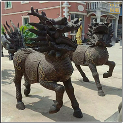 大型室外銅麒麟雕塑 大型室外銅麒麟雕塑