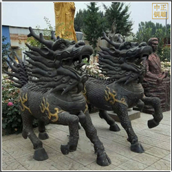 定制大型銅麒麟雕塑 定制大型銅麒麟雕塑