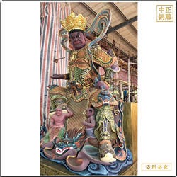 大型彩繪坐像四大天王佛像 大型彩繪坐像四大天王佛像