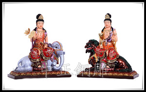 大型文殊普賢菩薩雕塑 大型文殊普賢菩薩雕塑