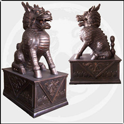 銅麒麟擺件 銅麒麟擺件